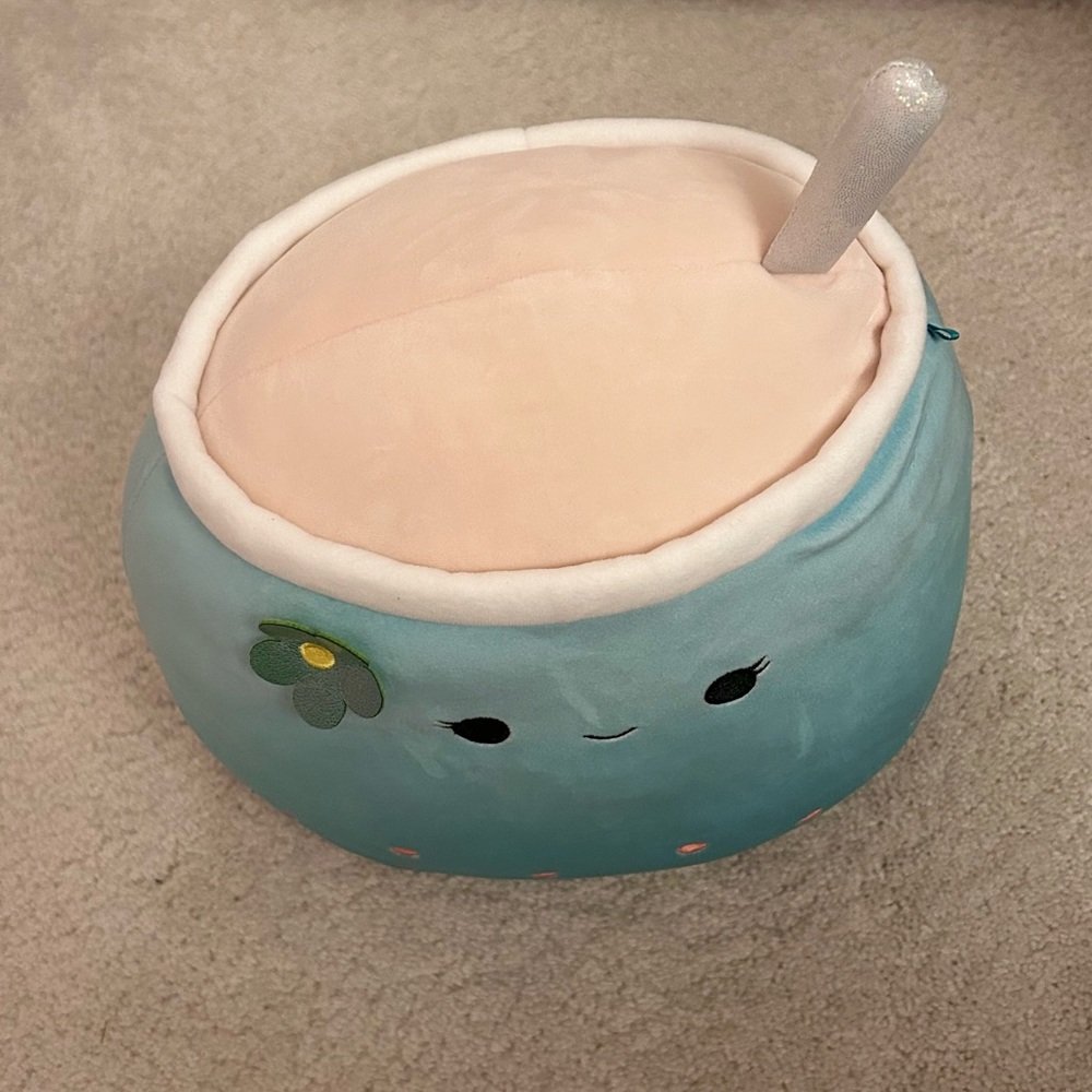 new w out tags! boba squishmallow jakarria the blue boba tea super soft 11 inch - Picture 2 of 5